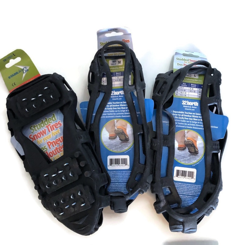 32 north “snow tires for your feet” snow cleats size Large (mens 10 1/2 - 13)